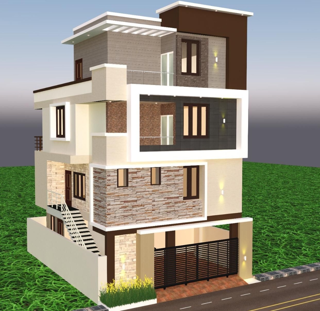 G+2 Luxury Multi-Storey Residence (3D Concept)