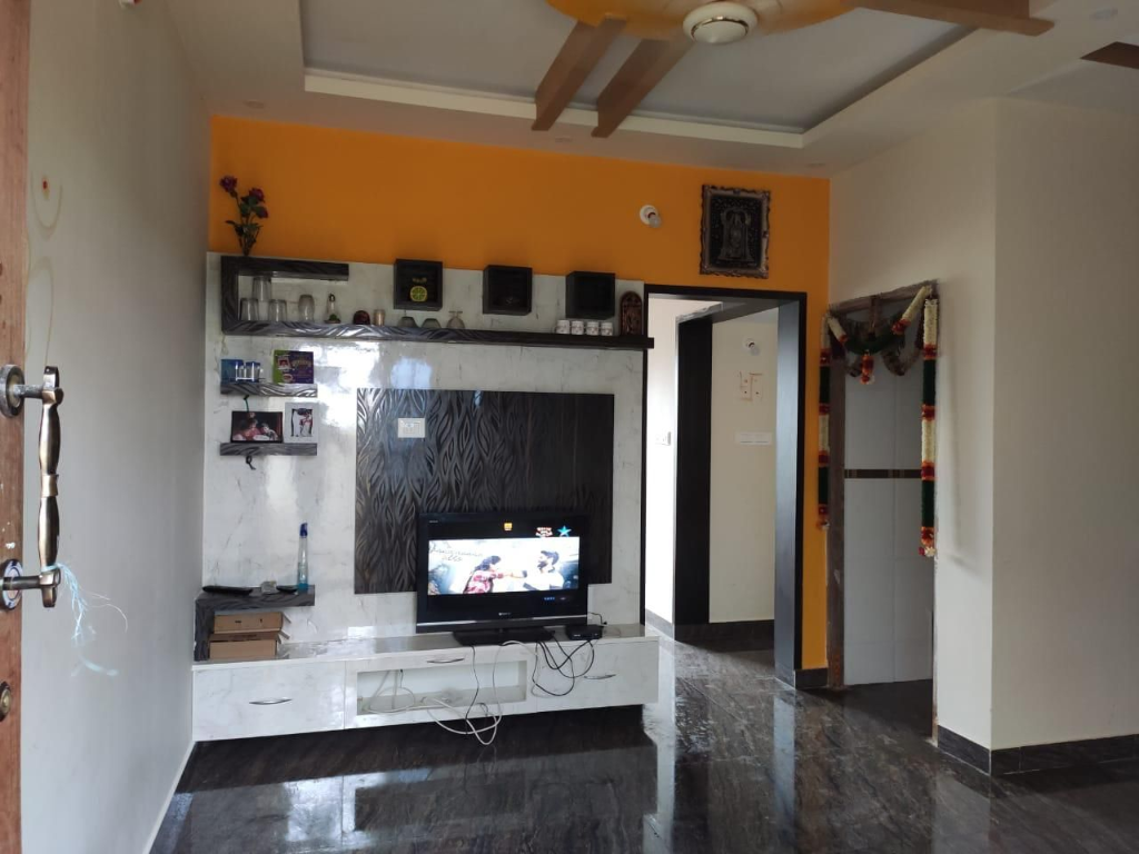 Executed Living Room Marble & Wood Wall